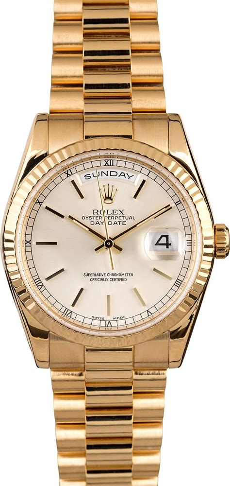 gold presidential rolex day date|Rolex Day-Date president 118238.